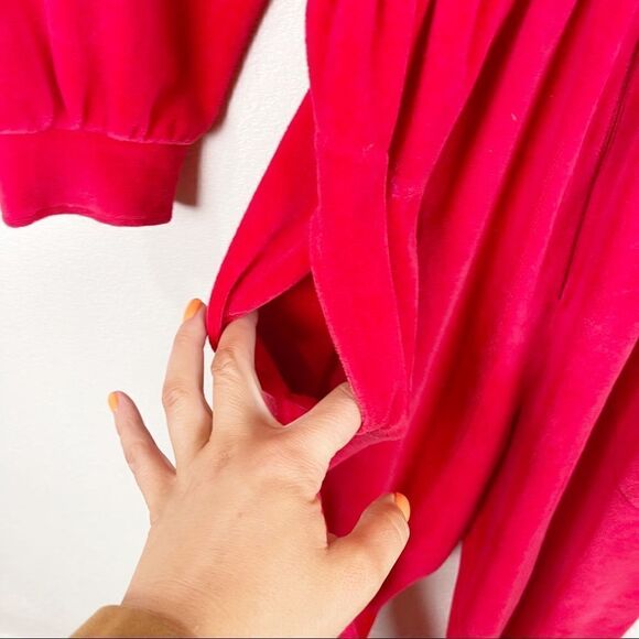 Saks Fifth Avenue Red Velvet Jumpsuit Gold XS - Picture 3 of 14